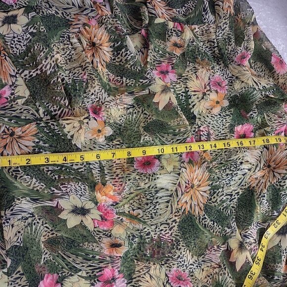 Jo Hanna York by Joan Davis Green Floral Print Skirt & Top 2Pc Set. Size 16 - Picture 12 of 15